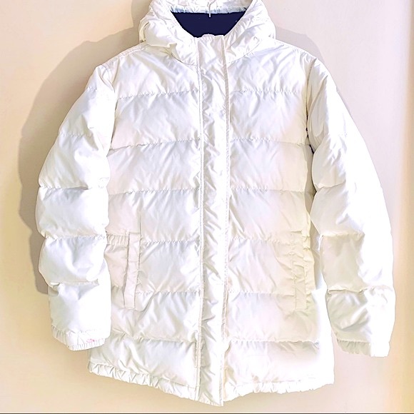 Vintage Y2K | Down Filled Warm White Puffer Coat | GAP | Woman’s Large - Picture 1 of 13